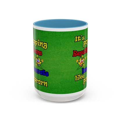 popping like popcorn - Accent Mug (green turf)