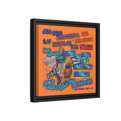 drop the beat - framed canvas art (crusta)