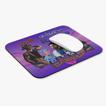 rw&b lives matter - Mouse Pad (Rectangle) (purple-pink wave)