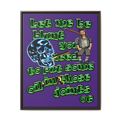 og - framed canvas art (purple)