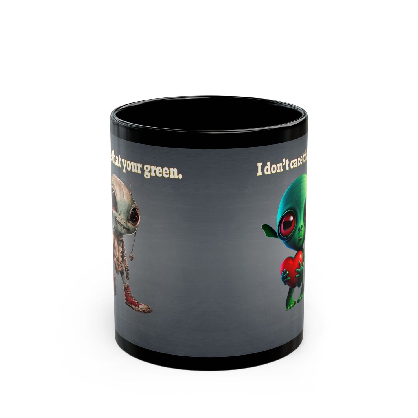 I don't care that your grey - Black Mug (grey-light grey)
