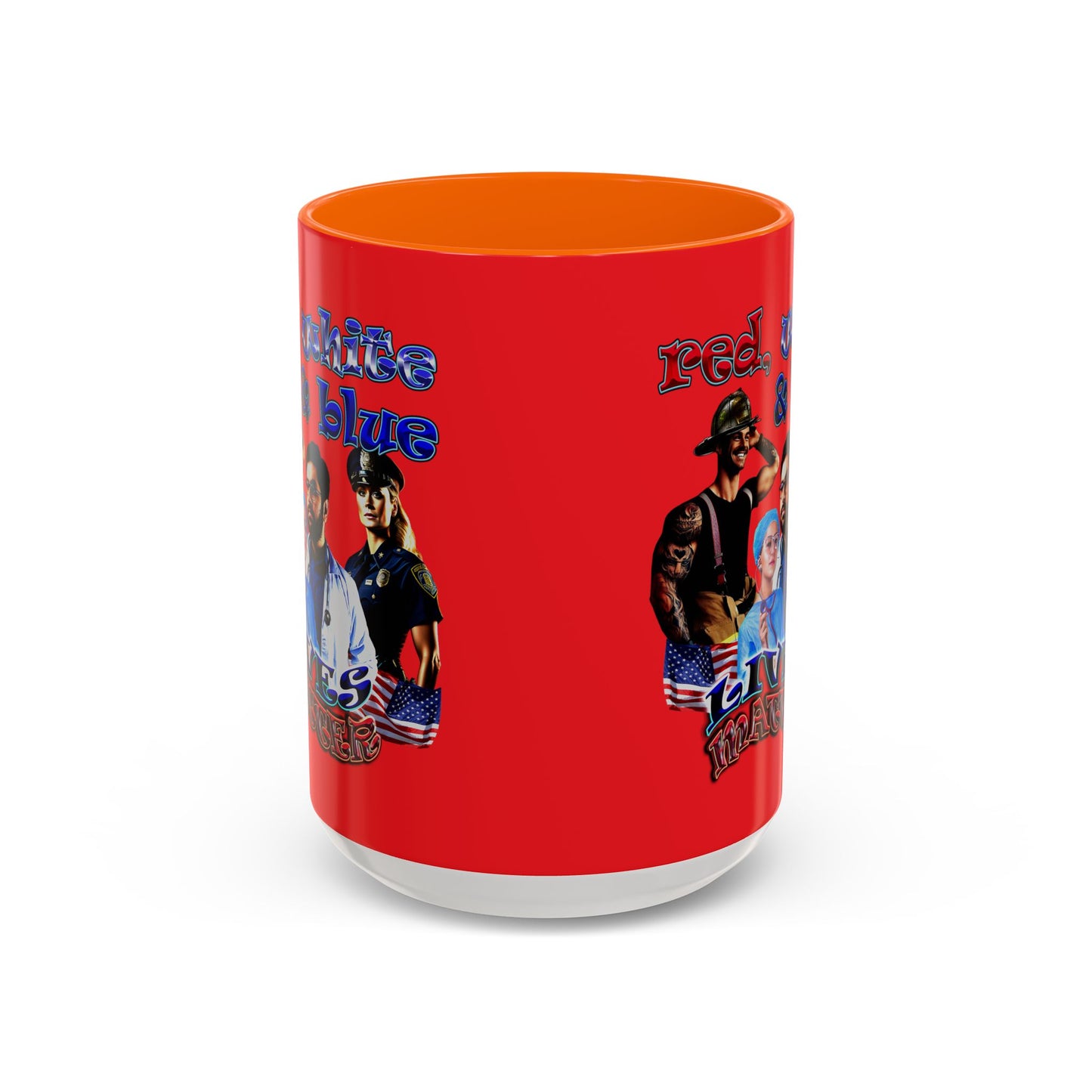 rw&b lives matter - Accent Mug (red)
