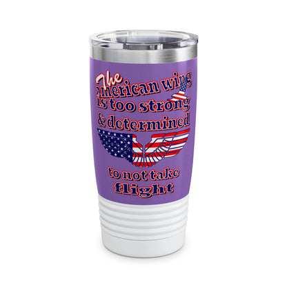 american wing - Ringneck Tumbler, 20oz (light purple)