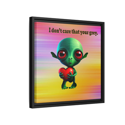I don't care that your grey - framed canvas art (color blur)