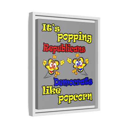 popping like popcorn - framed canvas art (grey)
