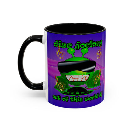 disc jockey - Accent Mug (purple-pink wave)
