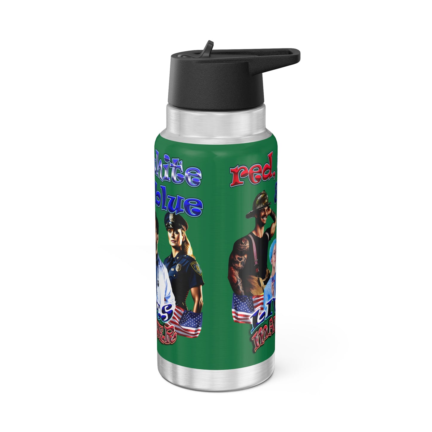 rw&b lives matter - Gator Tumbler, 32oz (dark green)