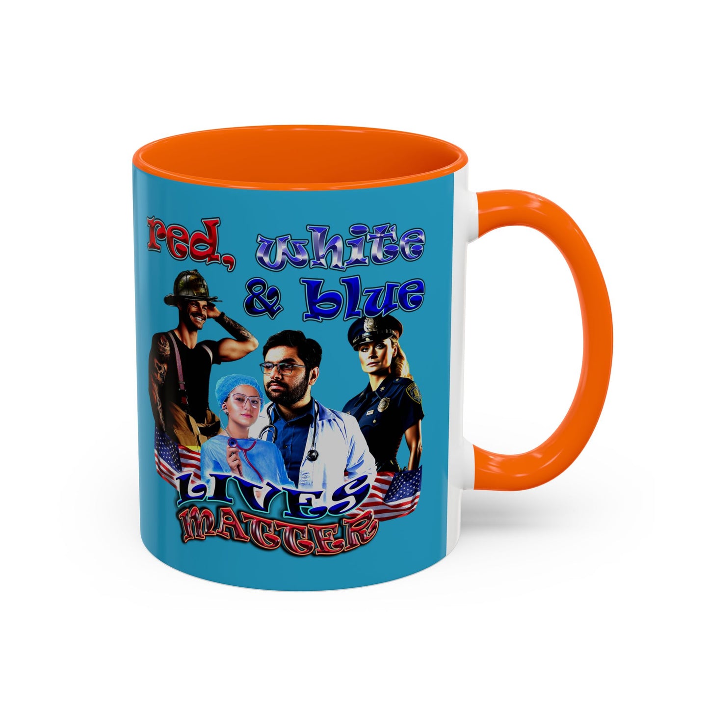 rw&b lives matter - Accent Mug (turquoise)