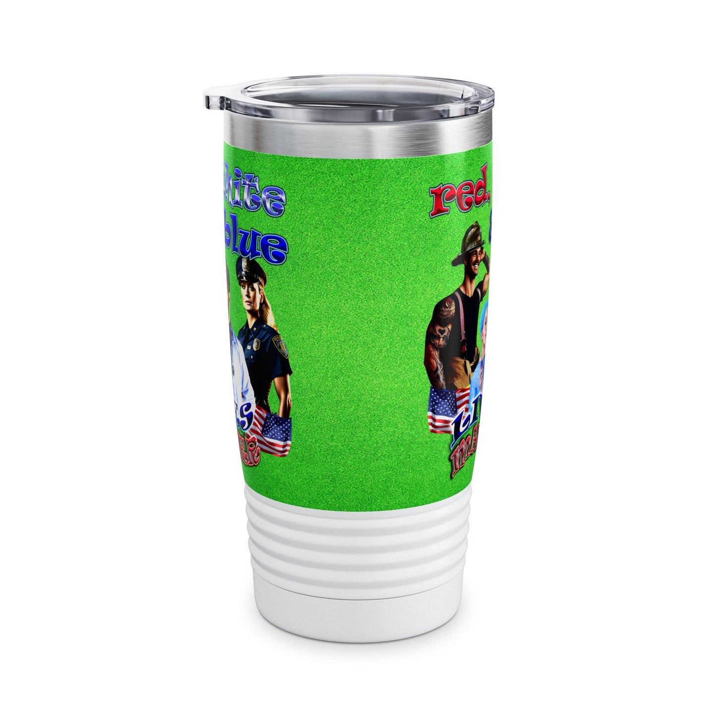 rw&b lives matter - Ringneck Tumbler, 20oz (green turf)