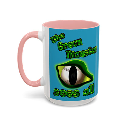 green monster - Accent Mug (turquoise)