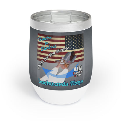 shoot for the stars - Chill Wine Tumbler (grey-light grey)