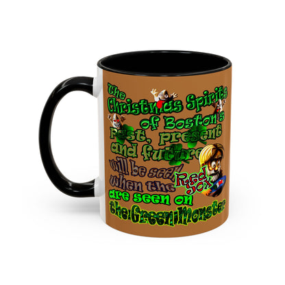 christmas spirits of boston - Accent Mug (light brown)