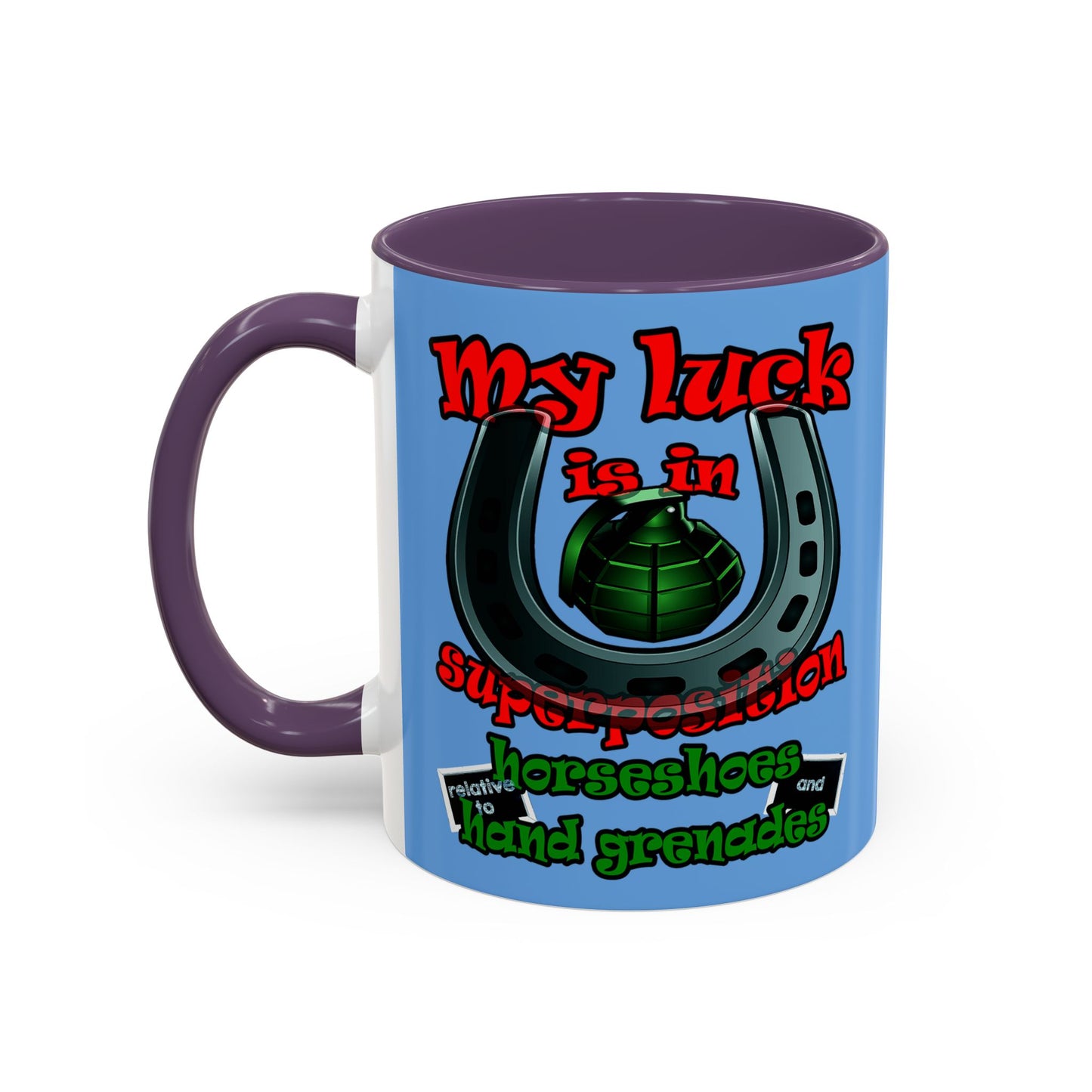 my luck - Accent Mug (light blue)
