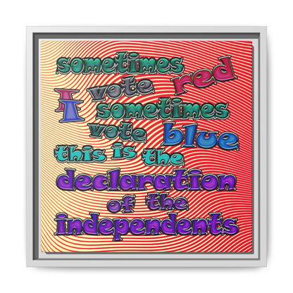 declaration of the independents - framed canvas art (yellow-orange wave)