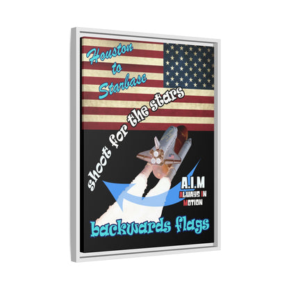 shoot for the stars - framed canvas art (black)