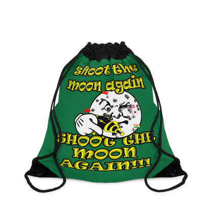 shoot the moon again - Drawstring Bag (dark green)