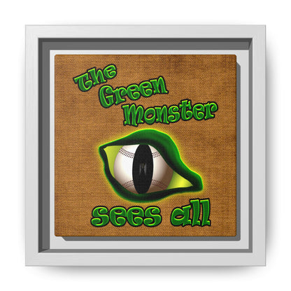 green monster - framed canvas art (brown papyrus)