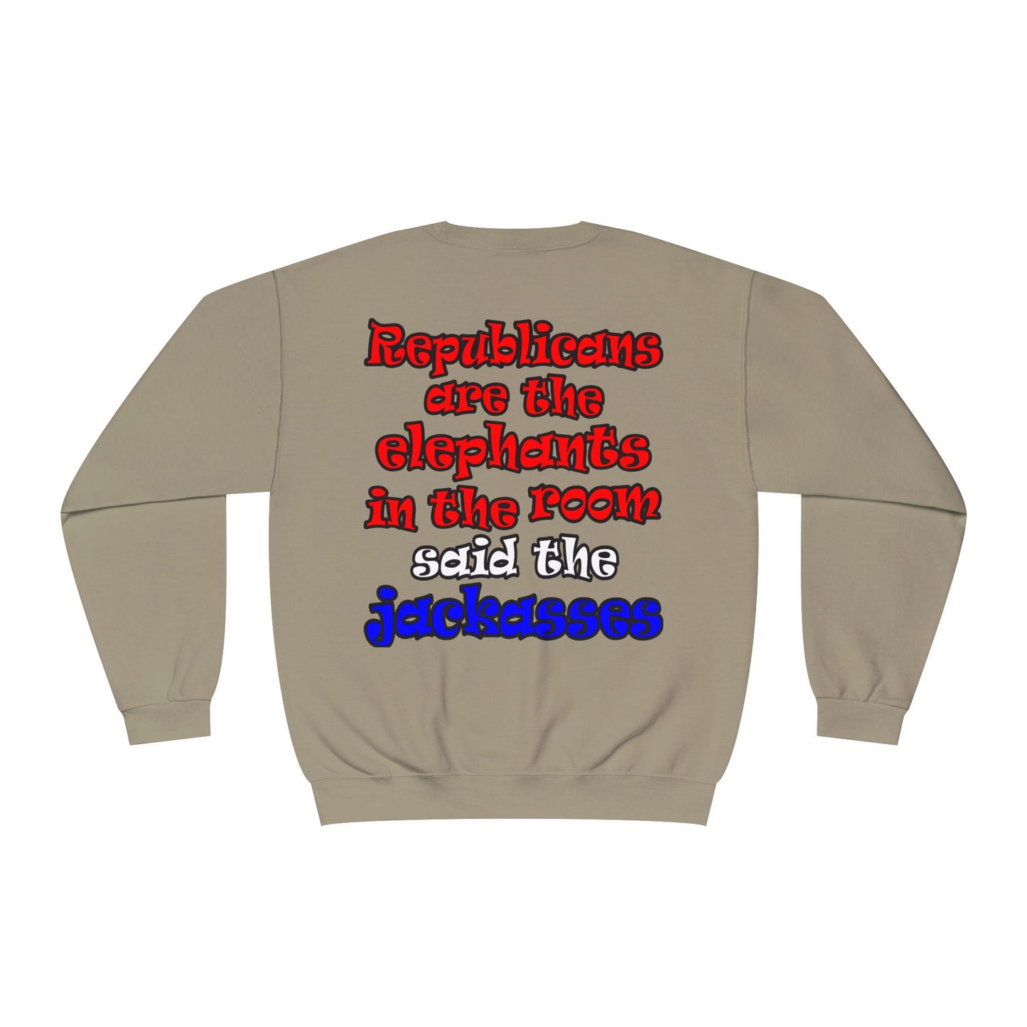 donkeys and elephants - Unisex NuBlend® Crewneck Sweatshirt