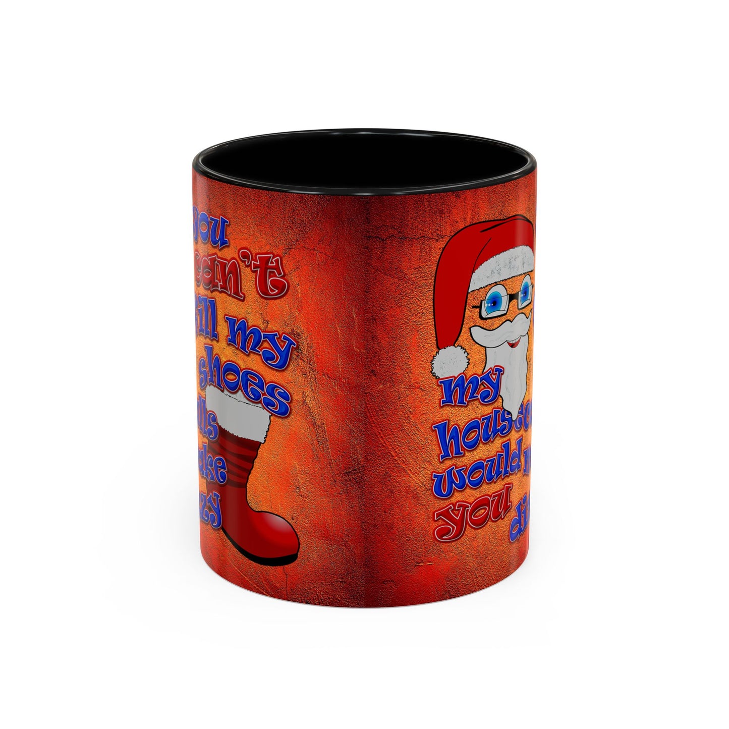 santa's shoes - Accent Mug (burnt orange)