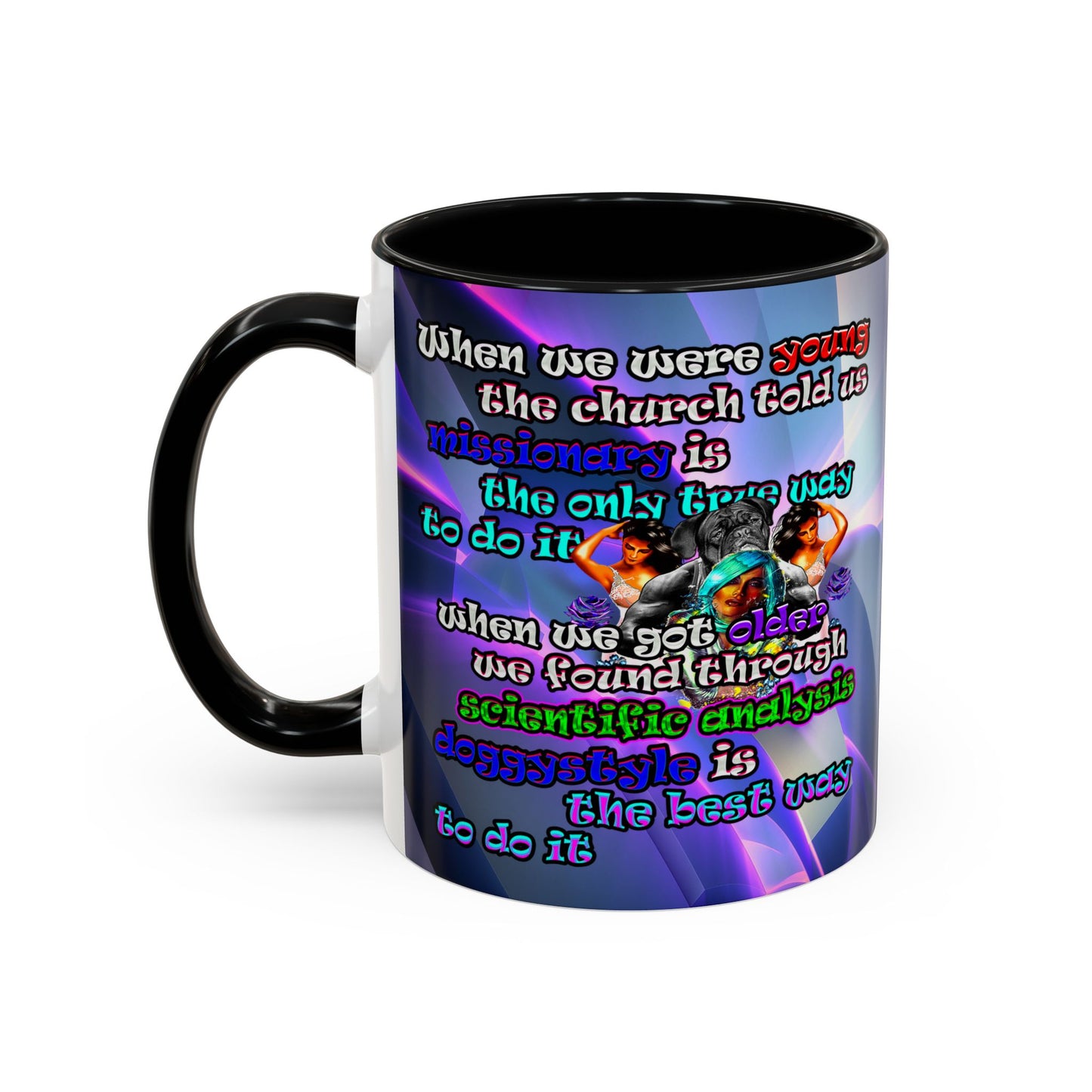 doggystyle - Accent Mug (grey-pink wave)
