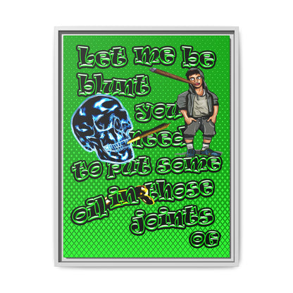og - framed canvas art (logo green)