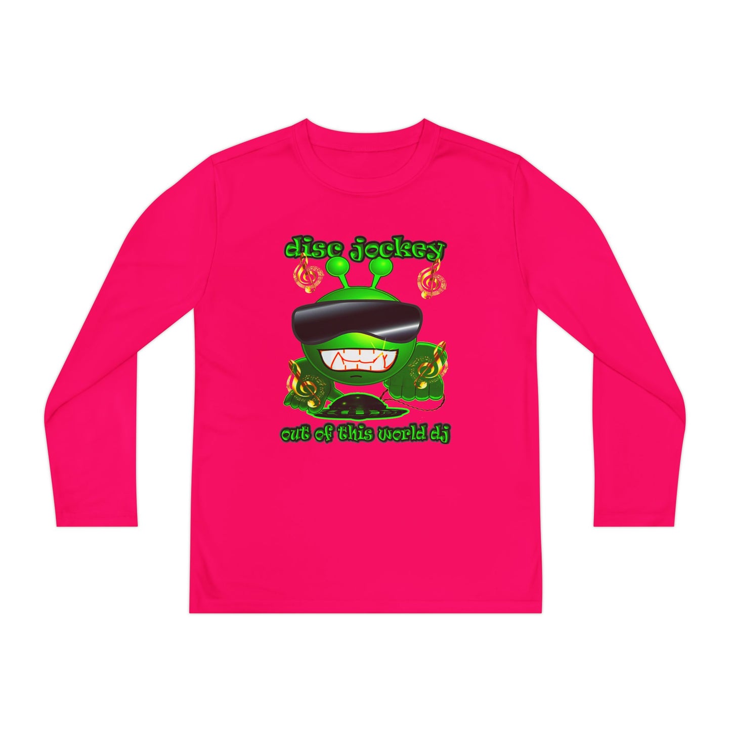 disc jockey - Youth Long Sleeve Competitor Tee