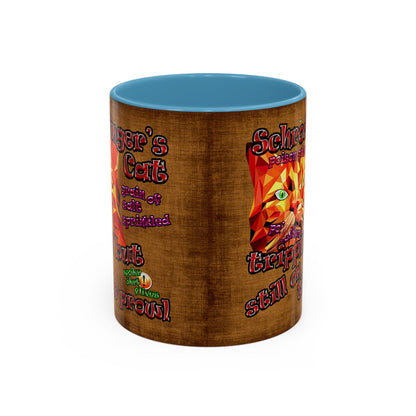 schrodinger's cat - Accent Mug (brown papyrus)