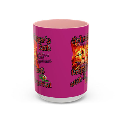 schrodinger's cat - Accent Mug (pink)