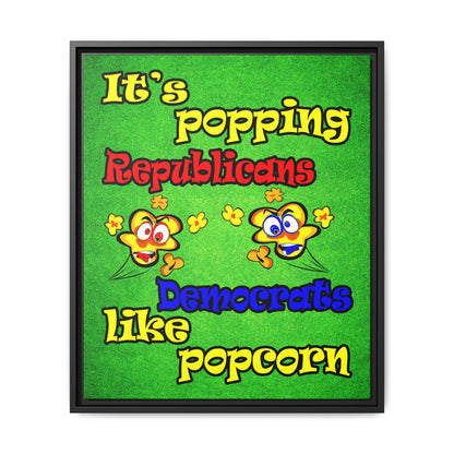 popping like popcorn - framed canvas art (green turf)
