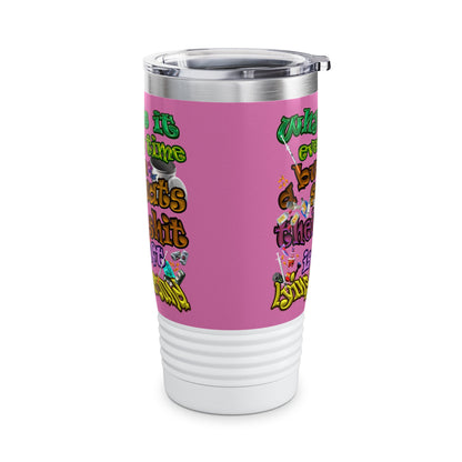 the bum's shit - Ringneck Tumbler, 20oz (light pink)