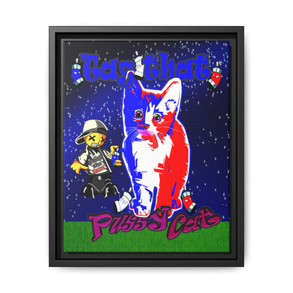 tag that - framed canvas art ('snoops' background)