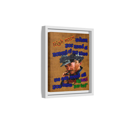 high noon - framed canvas art (brown papyrus)