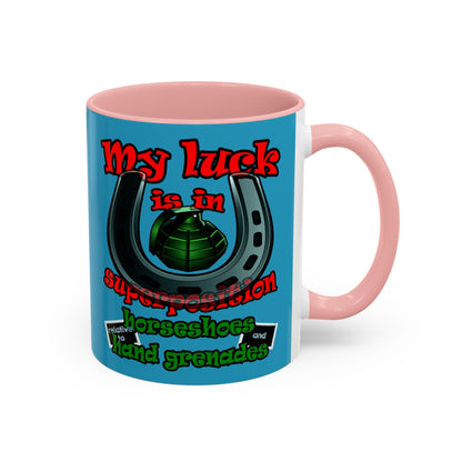 my luck - Accent Mug (turquoise)