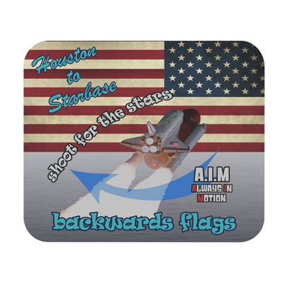 shoot for the stars - Mouse Pad (Rectangle) - (brushed nickel)