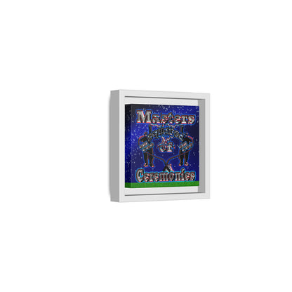 em cee squared - framed canvas art ('snoops' background)