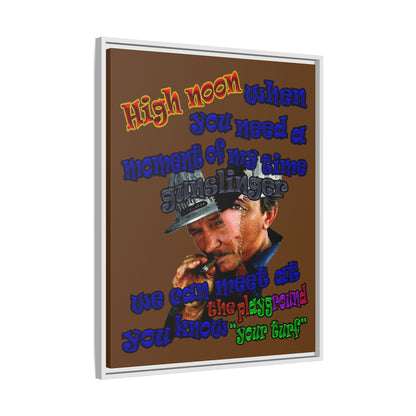 high noon - framed canvas art (brown)