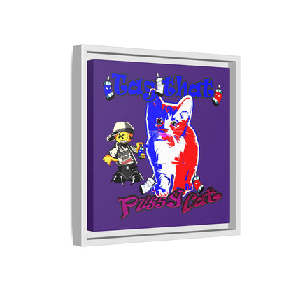 tag that - framed canvas art (purple)