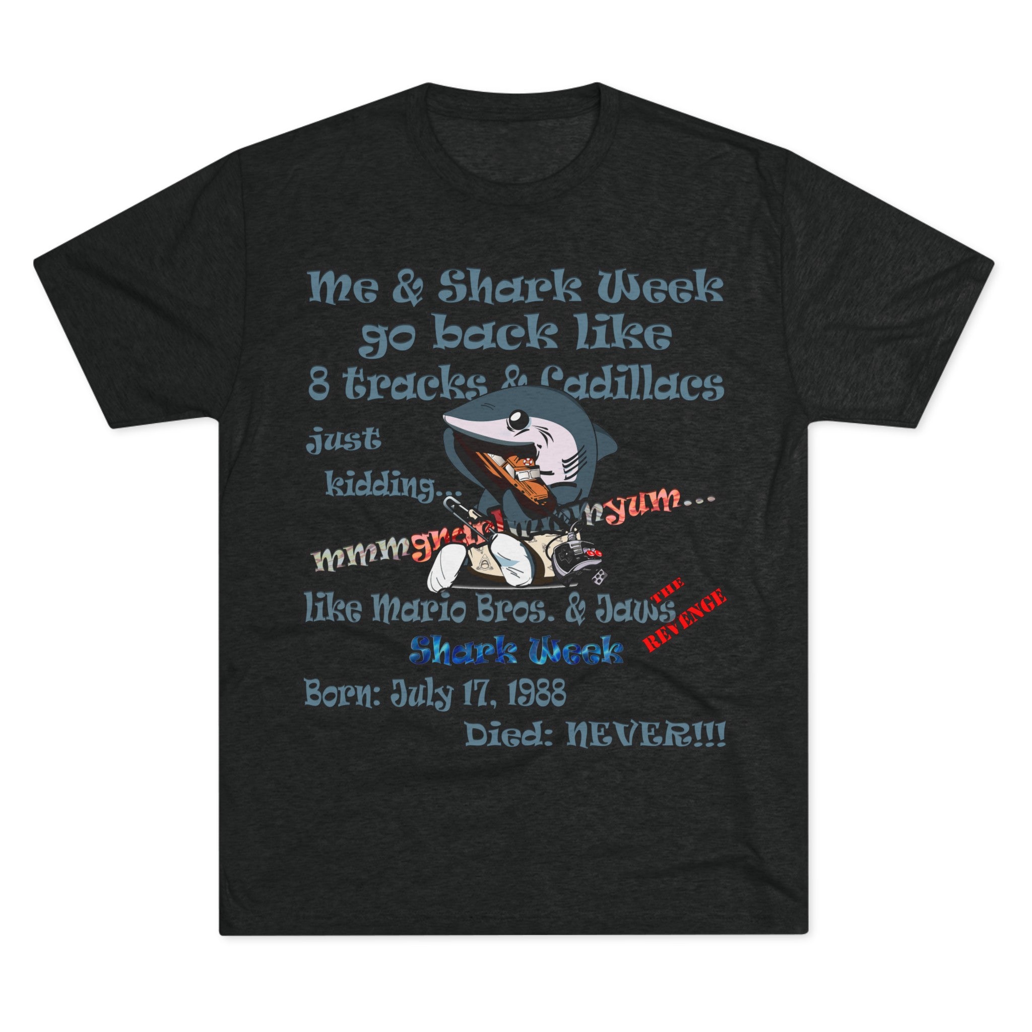 shark week - Unisex Tri-Blend Crew Tee