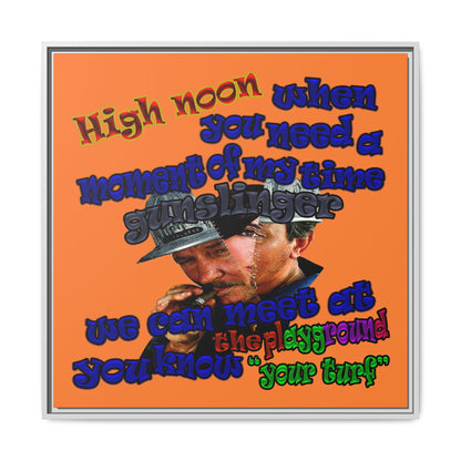 high noon - framed canvas art (crusta)