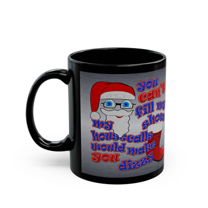 santa's shoes - Black Mug (brushed nickel)