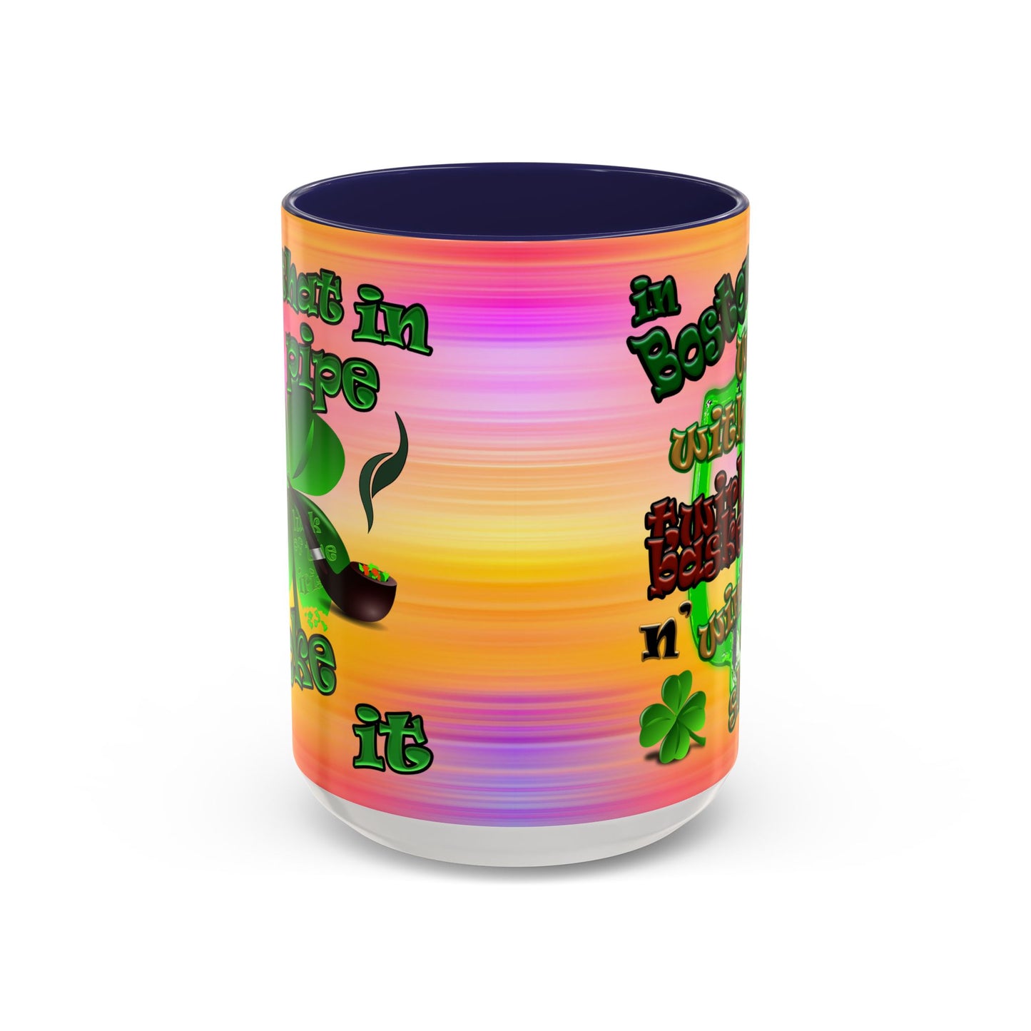 celtics logo - Accent Mug (color blur)