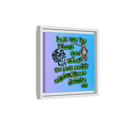 og - framed canvas art (light blue-purple wave)