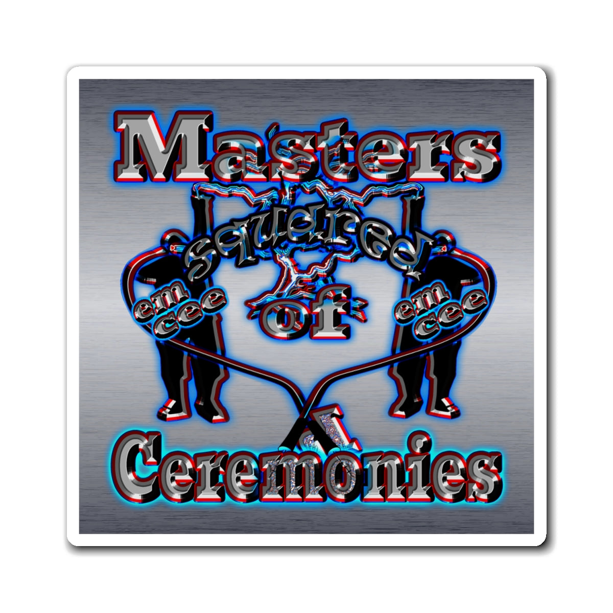 em cee squared - Magnets - (brushed nickel)