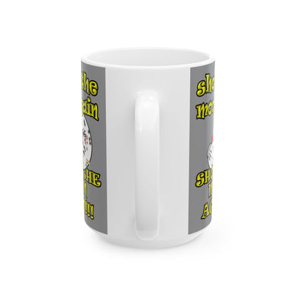 shoot the moon again - White Mug (grey)