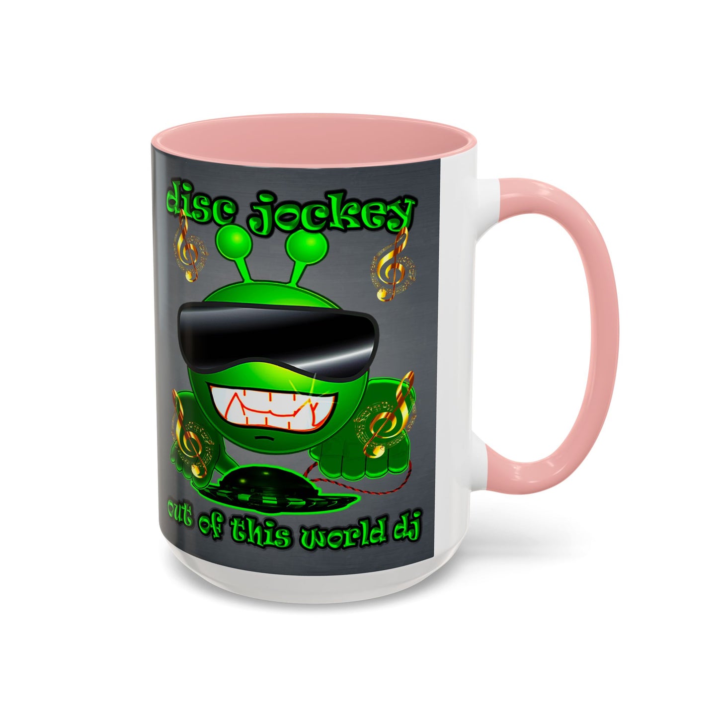 disc jockey - Accent Mug (grey-light grey)