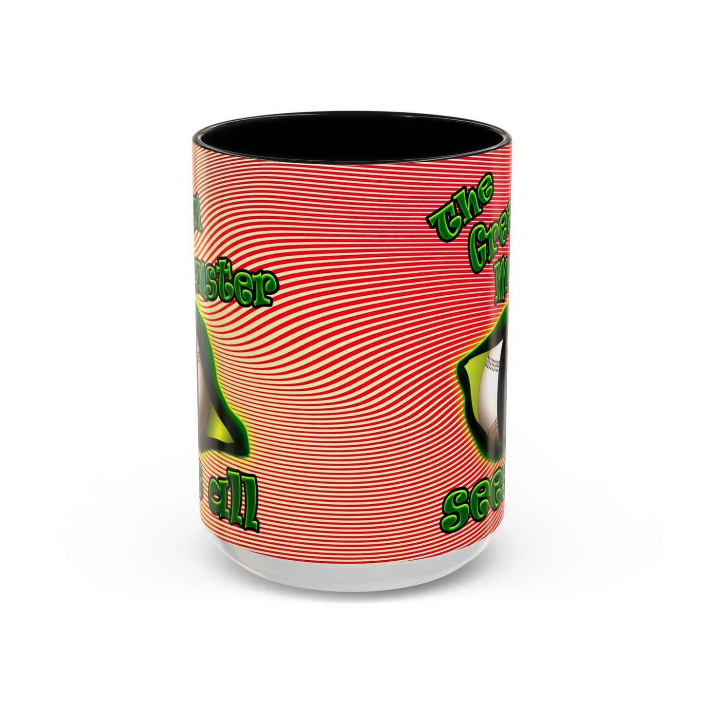 green monster - Accent Mug (yellow-orange wave)