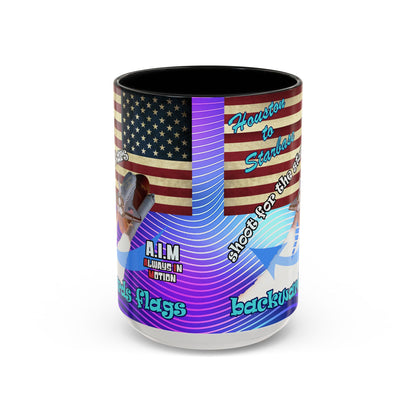 shoot for the stars - Accent Mug (purple wave)