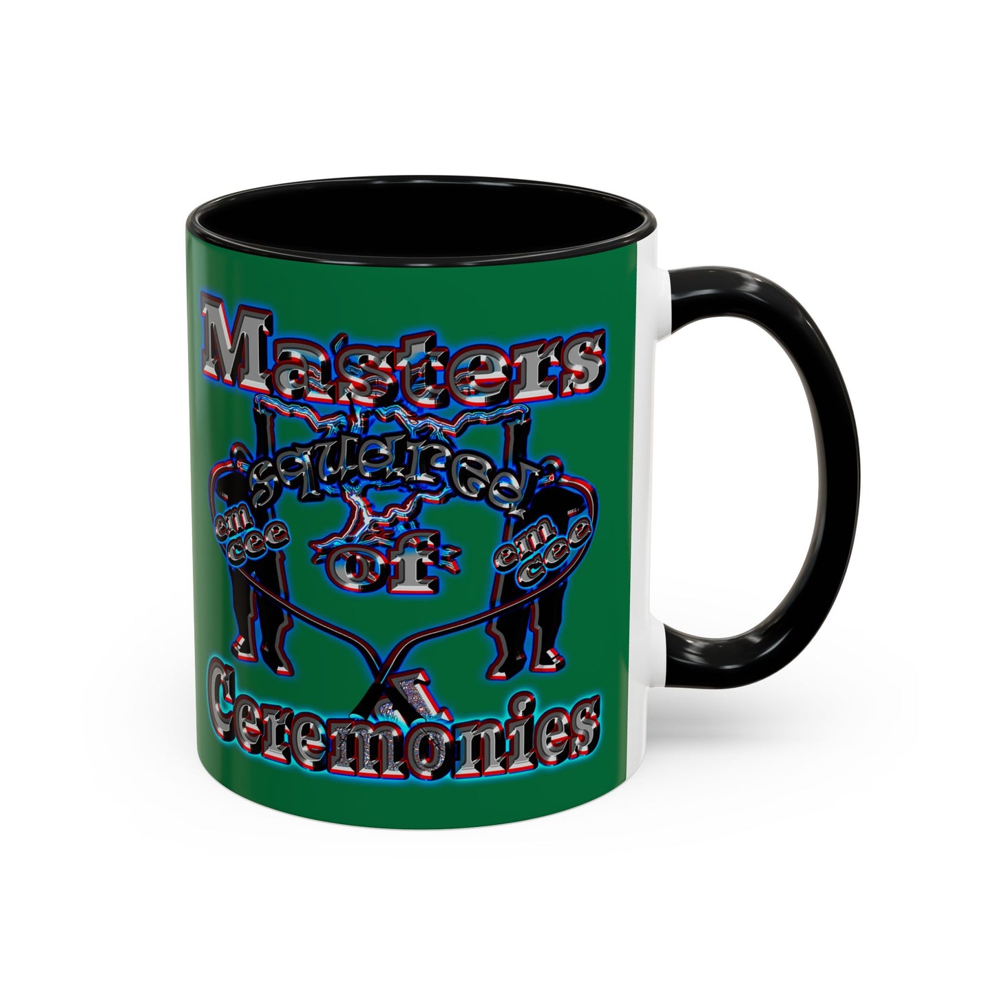 em cee squared - Accent Mug (dark green)