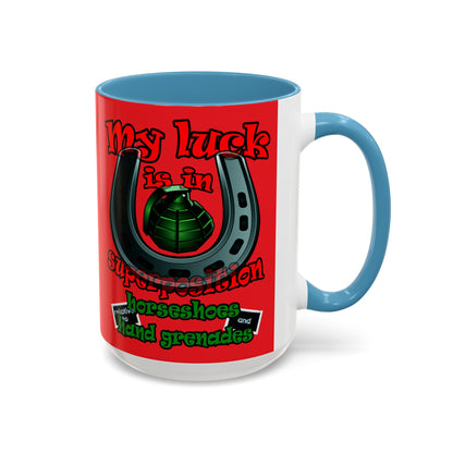 my luck - Accent Mug (red)