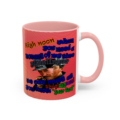 high noon - Accent Mug (yellow-orange wave)